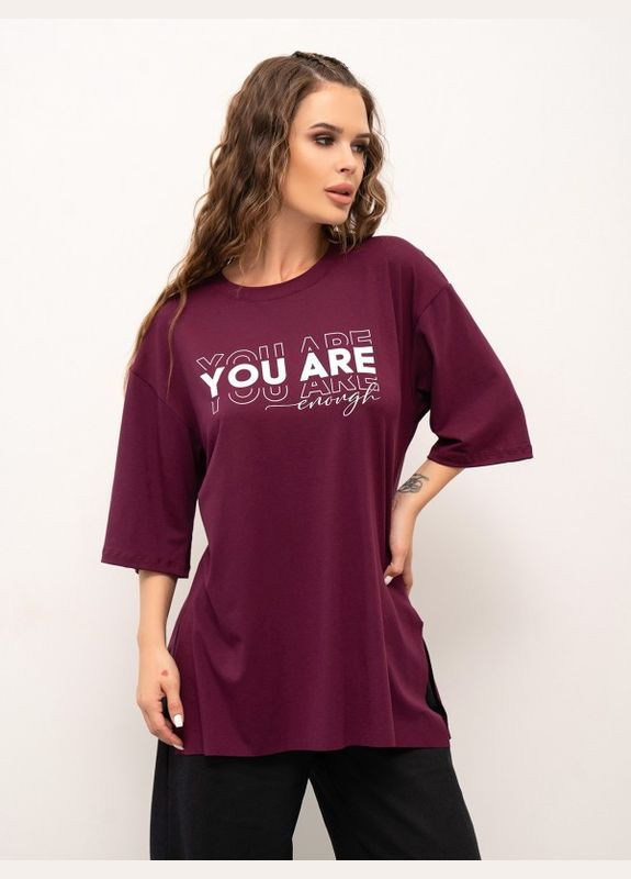 Футболка 13978 бордовая ISSA PLUS - (266782427)