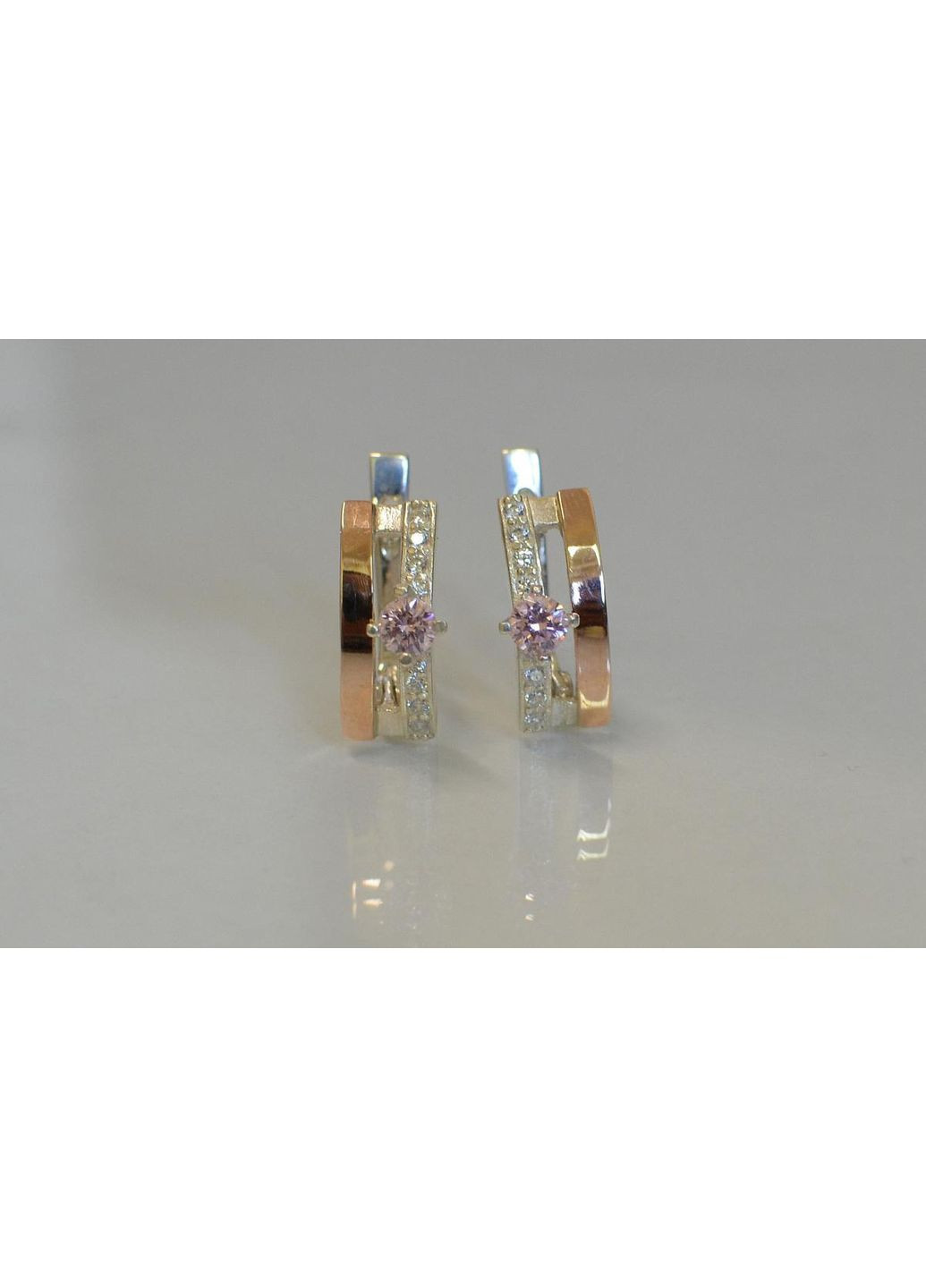 Серебряные серьги с золотыми накладками Silver Style (367112116)