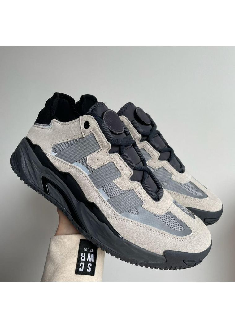 КРОССОВКИ ЖЕНСКИЕ ADIDAS NITEBALL GREY BLACK 2 АДИДАС НАЙТБОЛ No Brand серые демисезоны (367171849)