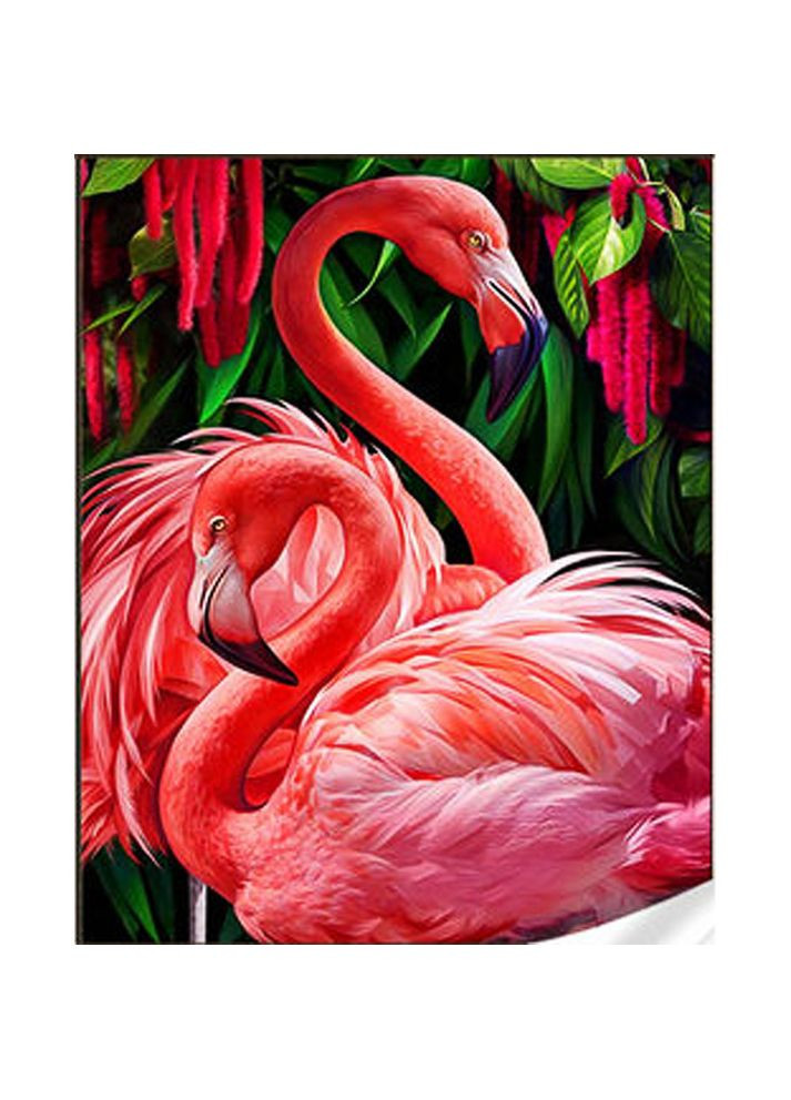 Алмазна мозаїка ПРЕМІУМ Рожеві фламінго розміром 30х40 см (HEG74641) Strateg (362446304)