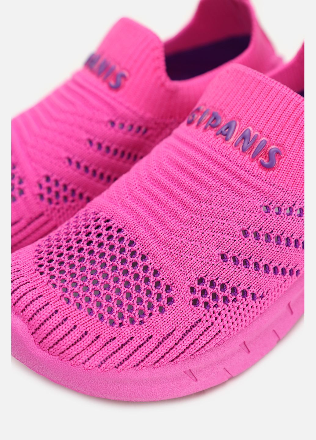 Фуксия слипоны на плоской подошве для девочки цвет фуксия цб-00272416 Gipanis