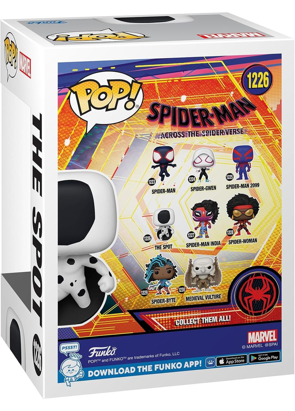Спайдер мен фігурка Marvel Фанко Spider Man The Spot Пляма дитяча ігрова фігурка #1226 Funko Pop (293850629)