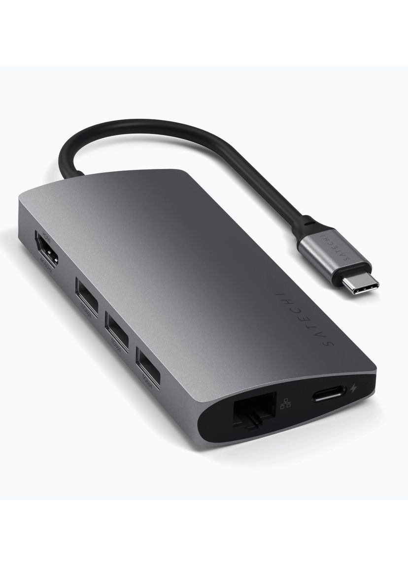 Хаб, Док-станиця, Концентратор Type-C Multi-Port Adapter 4K with Ethernet V2 Satechi (351371822)