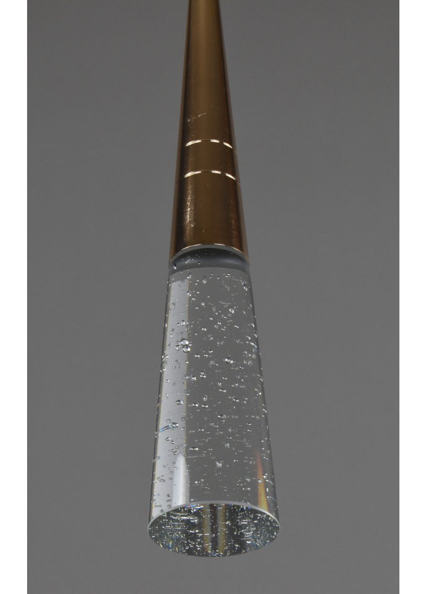 Люстра світлодіодна підвісна LED світильник для квартири на стелю лед 28238 Латунь 45-150х8х8 см. Sunnysky (365680458)