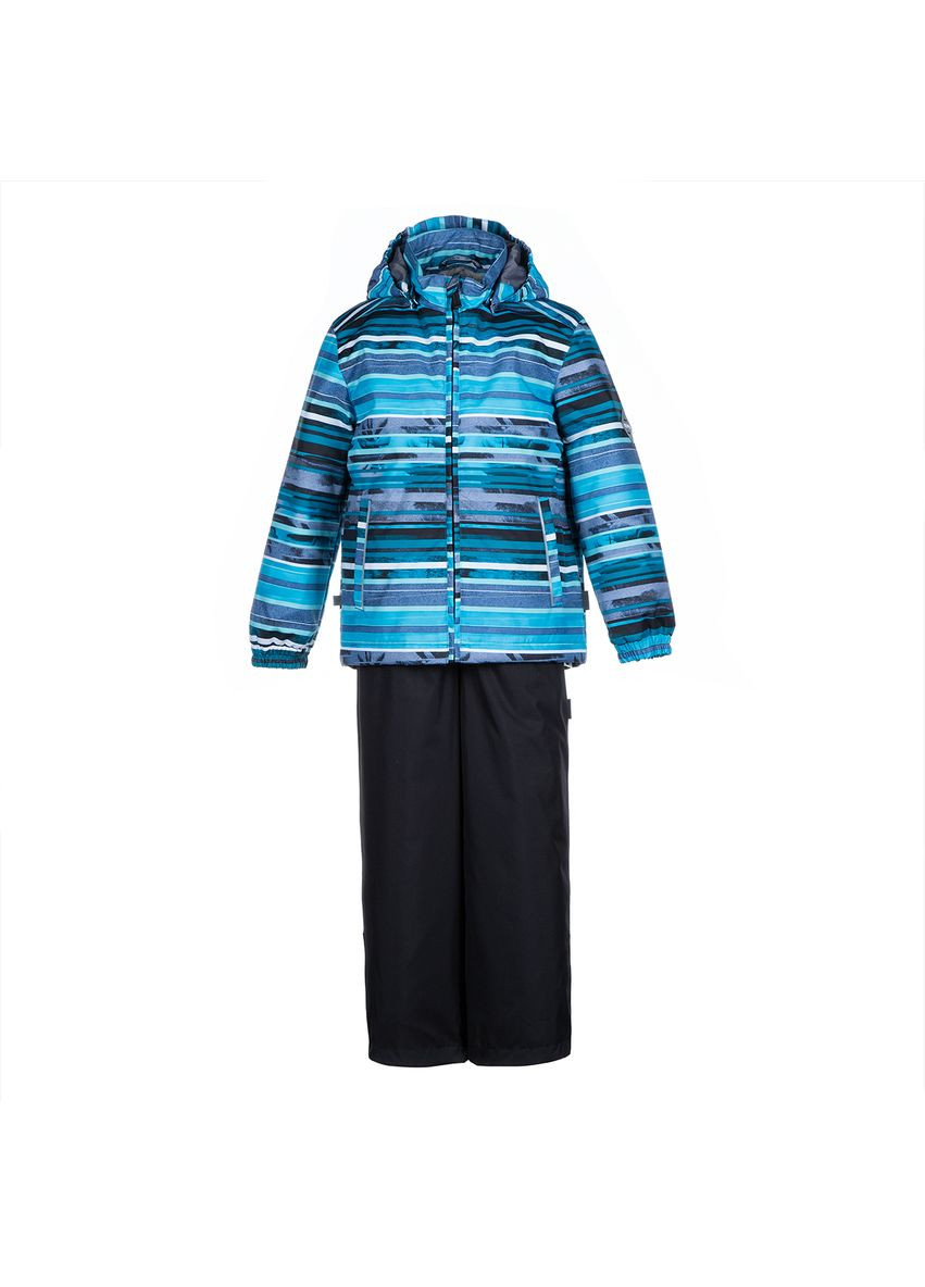 Бирюзовая комплект yoko petrol pattern/black, полиэстер, р.86, бирюзовый с черным () Huppa 41190014-93366-086