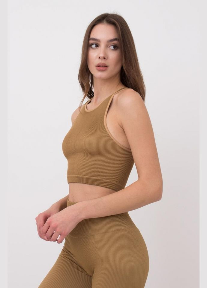Топ жіночій безшовний на широких бретелях в рубчик Giulia HALTER TOP RIB (316683736)