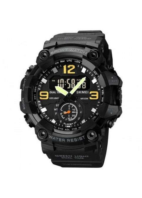 Годинник наручний чоловічий 1965BK з підсвіткою Чорний Skmei (323486145)