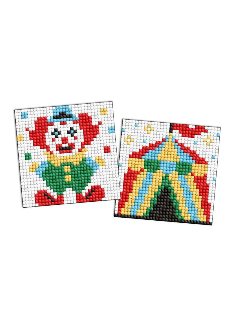 Алмазна мозаїка на стікері Професії. Клоун, набір із 2 сюжетів 9x9 AMS1156 Ідейка (353966742)