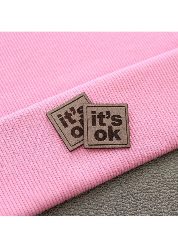 Нашивка "Its ok" пудрового цвета (8827) No Brand (391183848)