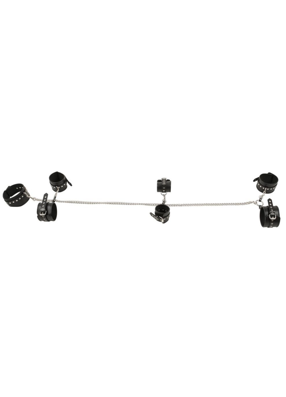 Набор фиксаторов для игр БДСМ Leather Bondage set Complete, black, S/L Zado (297135249)