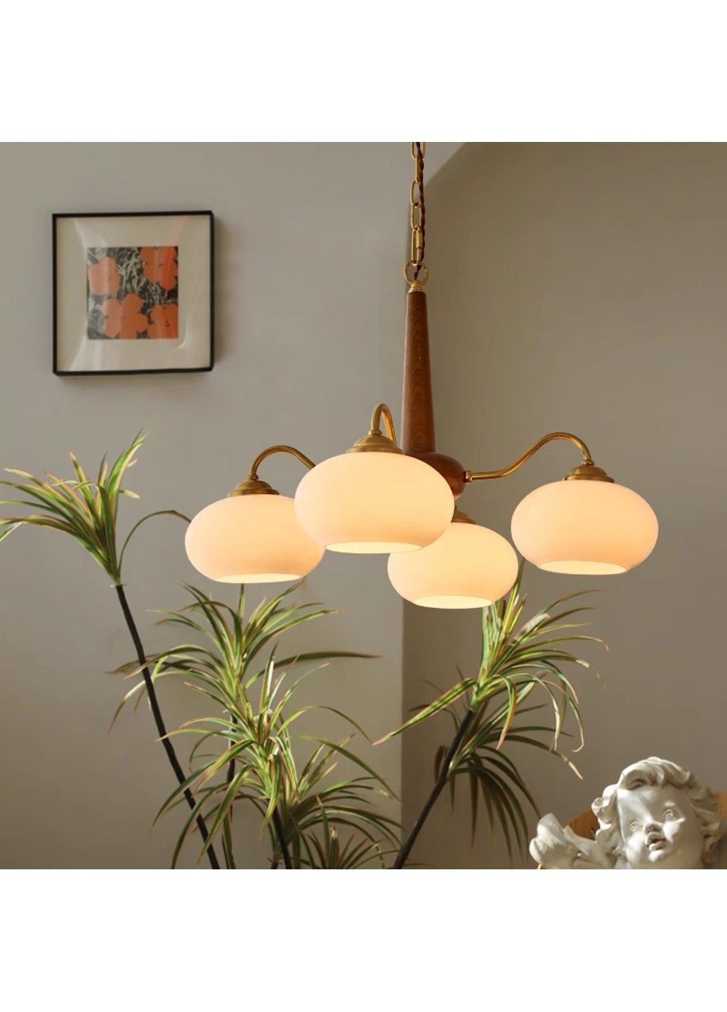 Світлодіодна люстра Дзвін 6004 (Золота) на 3 плафони No Brand (331640024)