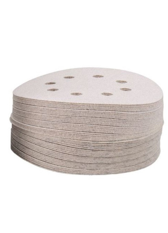 Набір шліфувального паперу P-37421 (125 мм, 8 отворів, К120, 50 шт) білий шліфпапір шліфувальний диск (6890) Makita (295040752)