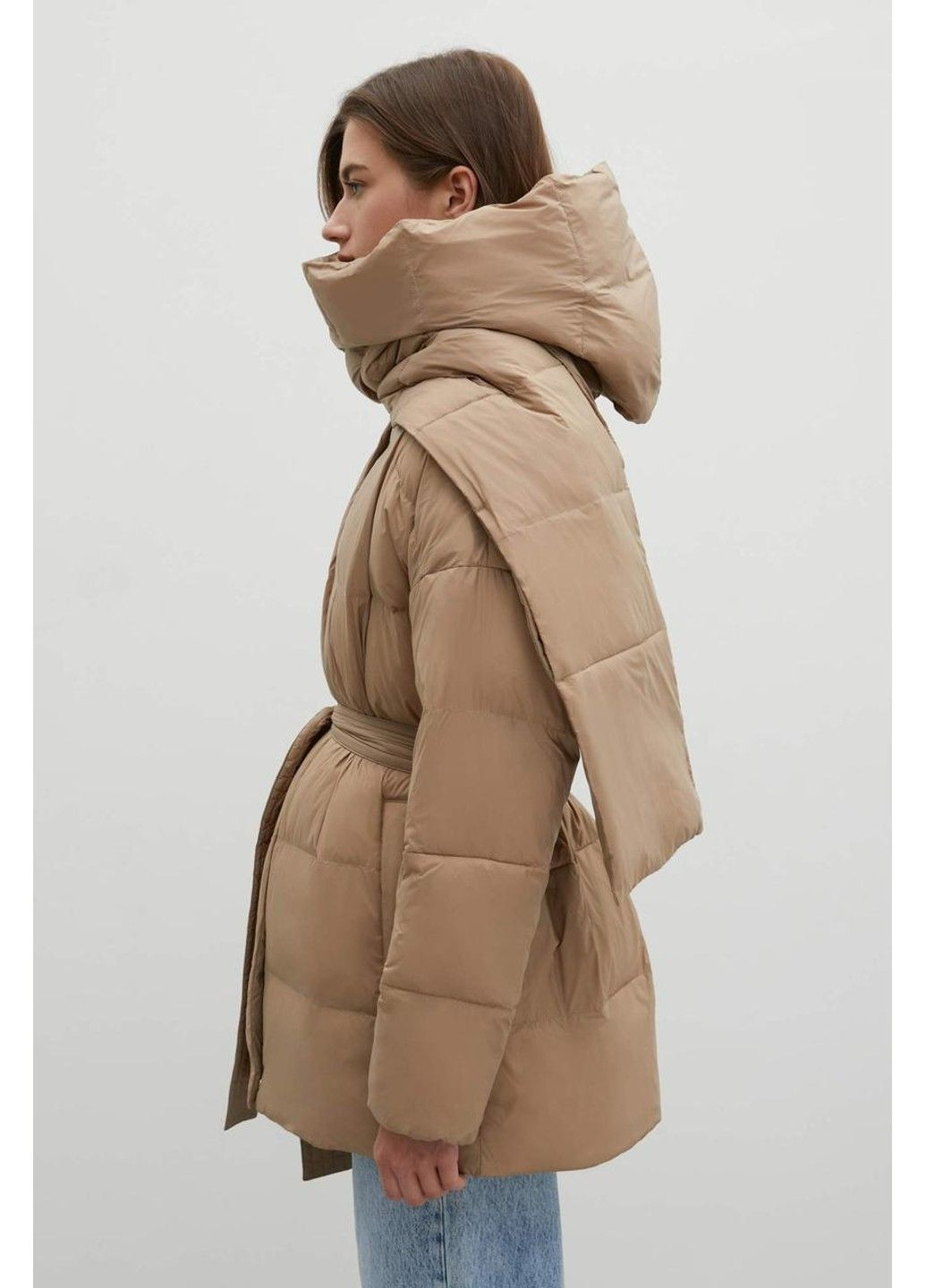 Бежева зимня зимова куртка fwb51064-608 Finn Flare
