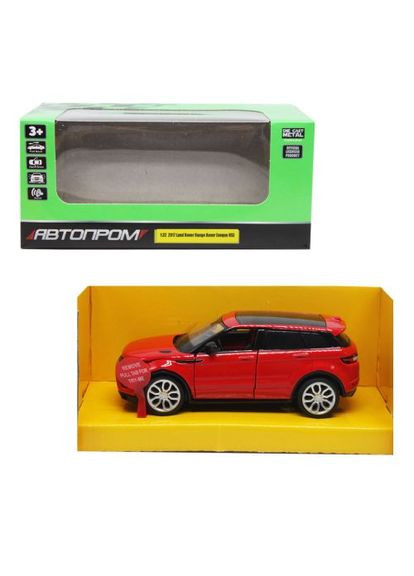 Машинка металева "Land Rover Range Rover Evoque HSE" із серії " " (червона) АВТОПРОМ (361416509)