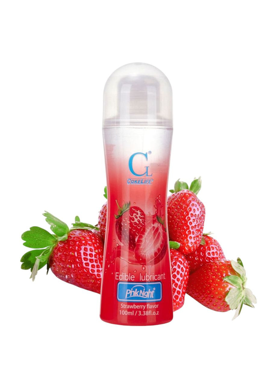 Лубрикант съедобный на Водной Основе со Вкусом Клубники 100 мл для орального секса No Brand (331891953)