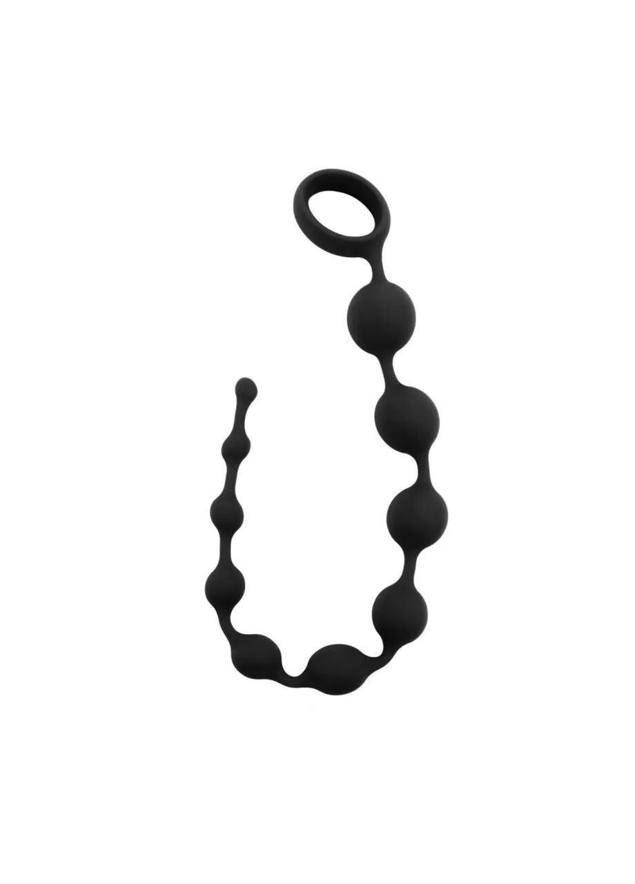 Силіконовий анальний ланцюжок "12'' Black Mont Playful Beads" Chisa (302804185)