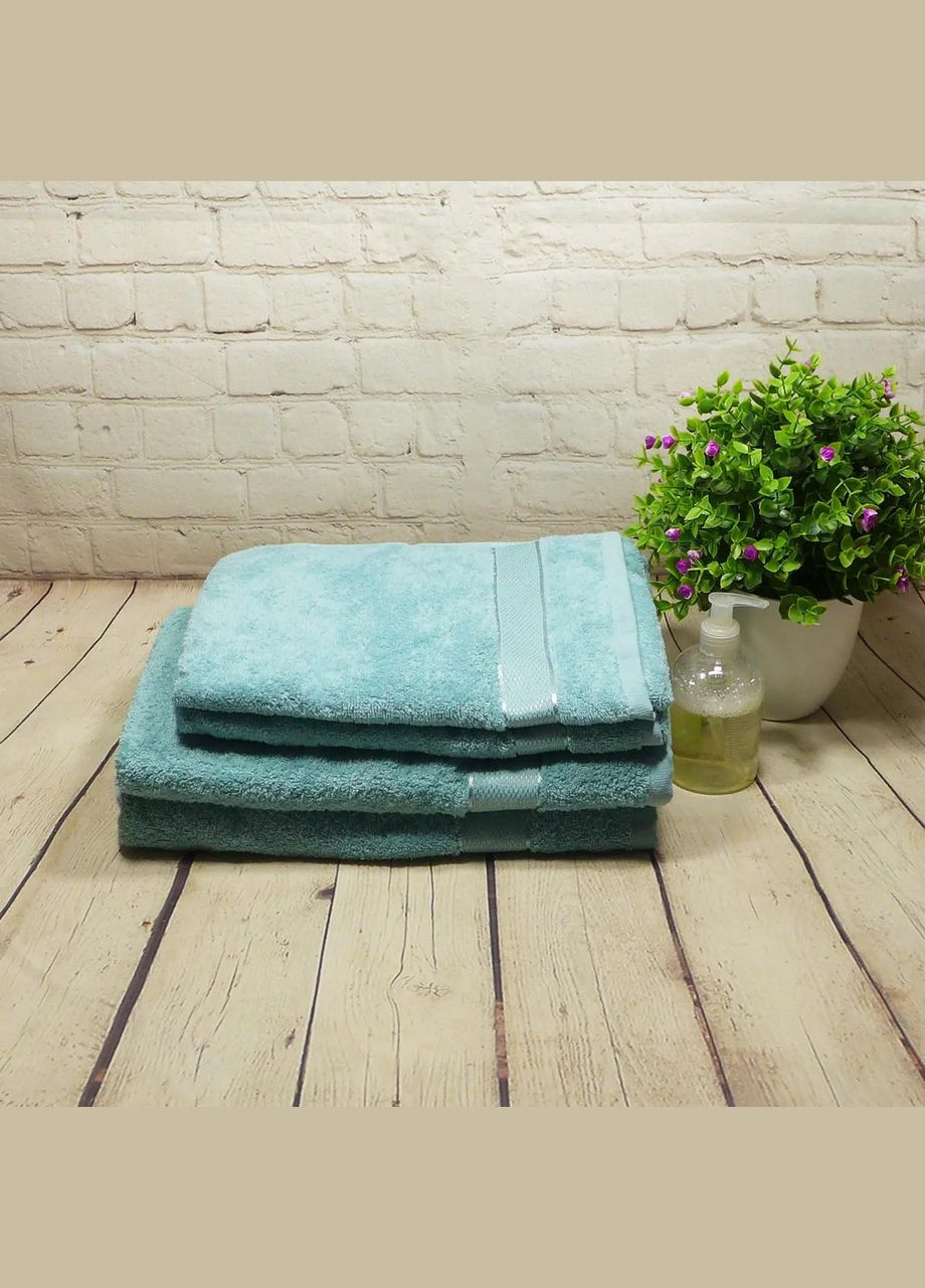Aisha Home Textile полотенце махровое aisha - 70*140 (400 г/м²) бирюзовый производство -