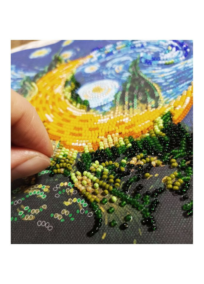 Набір-міді для вишивання бісером "Кіпарисовий місяць" AMB-089 20х20 см Abris Art (305231690)