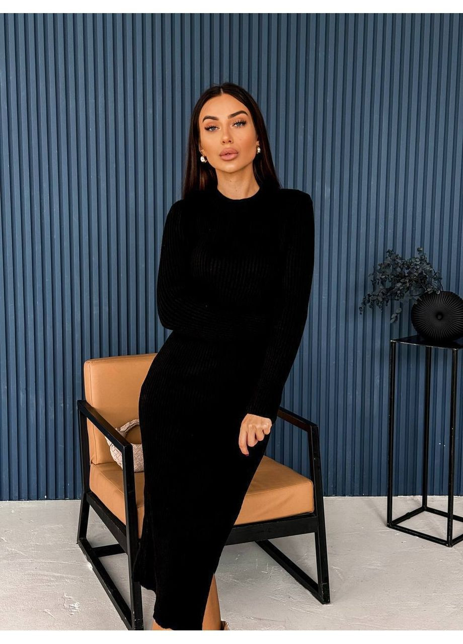 Чорна повсякденний, вечірня, ділова, кежуал жіноча сукня силуетна No Brand