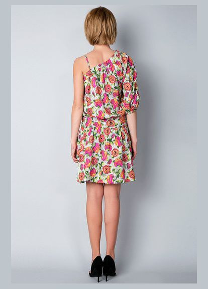 Комбинированное вечернее платье-туника на 1 плечо 2 Льва