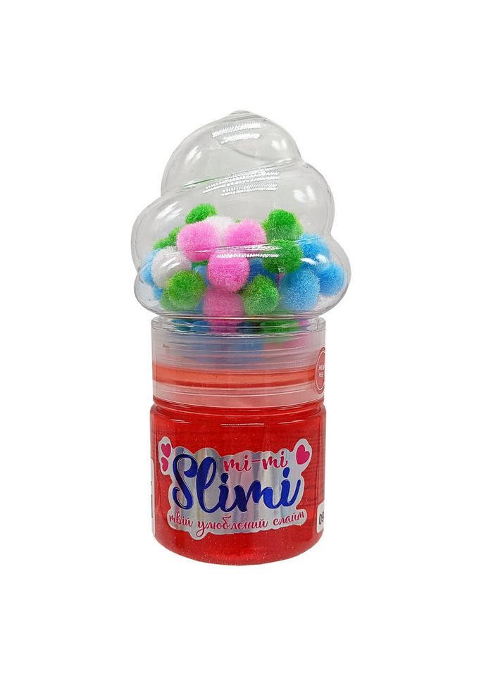 Игрушка-антистресс Слайм Mi-mi Slimi 71827ST(Red) с помпонами Strateg (327873571)