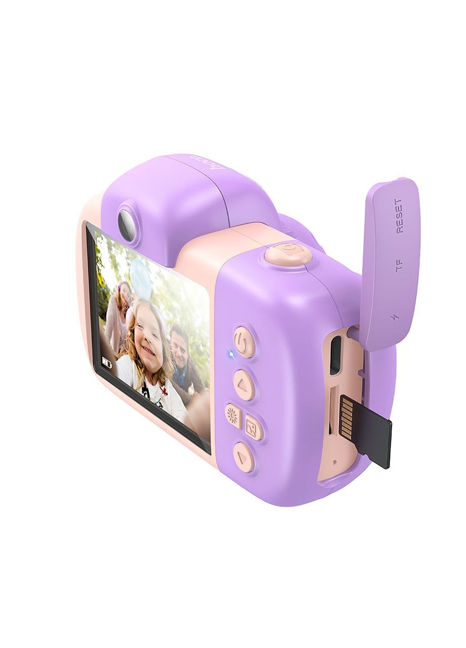 Детская камера компактная аккумуляторная с USB-зарядкой для фото 2MP и видеосъемки Full HD Розовая (D841) Hoco (361029032)