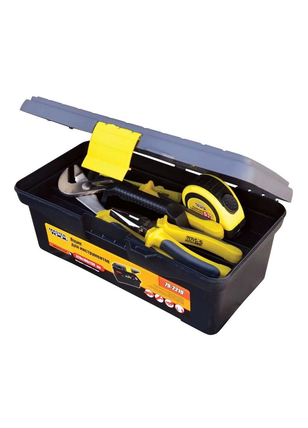 Скриня для інструментів з пластиковими замками 12.5" 320х180х130 мм Mastertool (390701792)