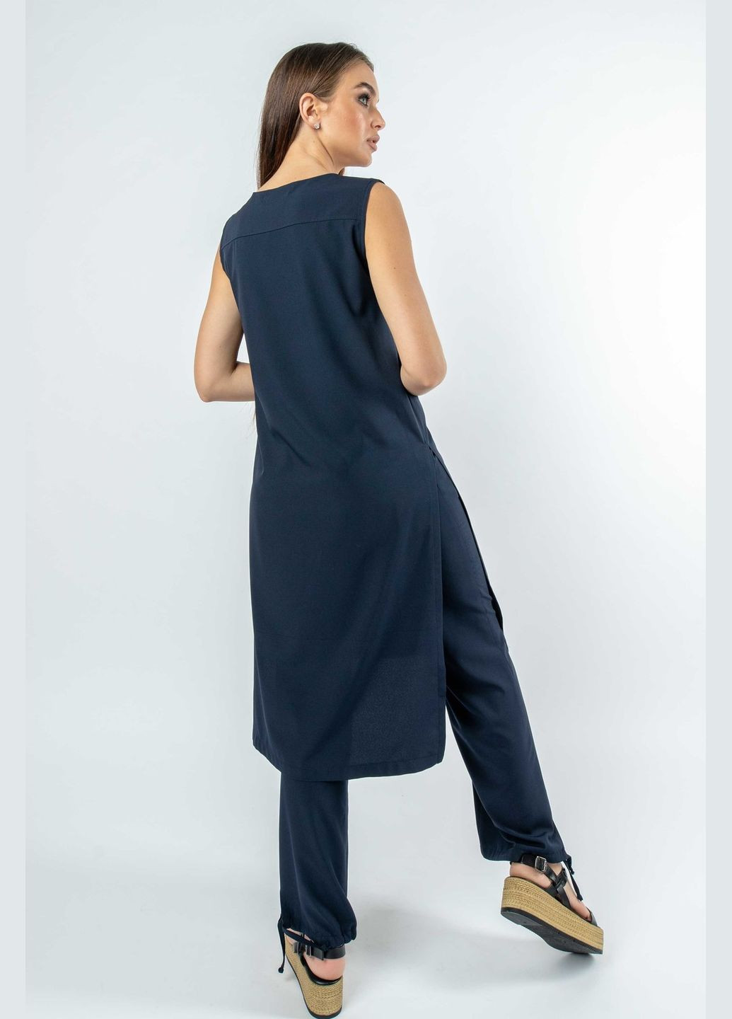 Женская удлиненная туника с V-вырезом из легкой ткани софт – стильная туника (ТУ 0120) RiMari (334892731)