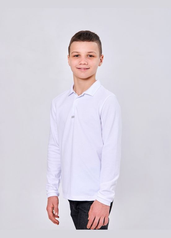 Футболка-поло (довгий рукав) Білий Smil (297365087)