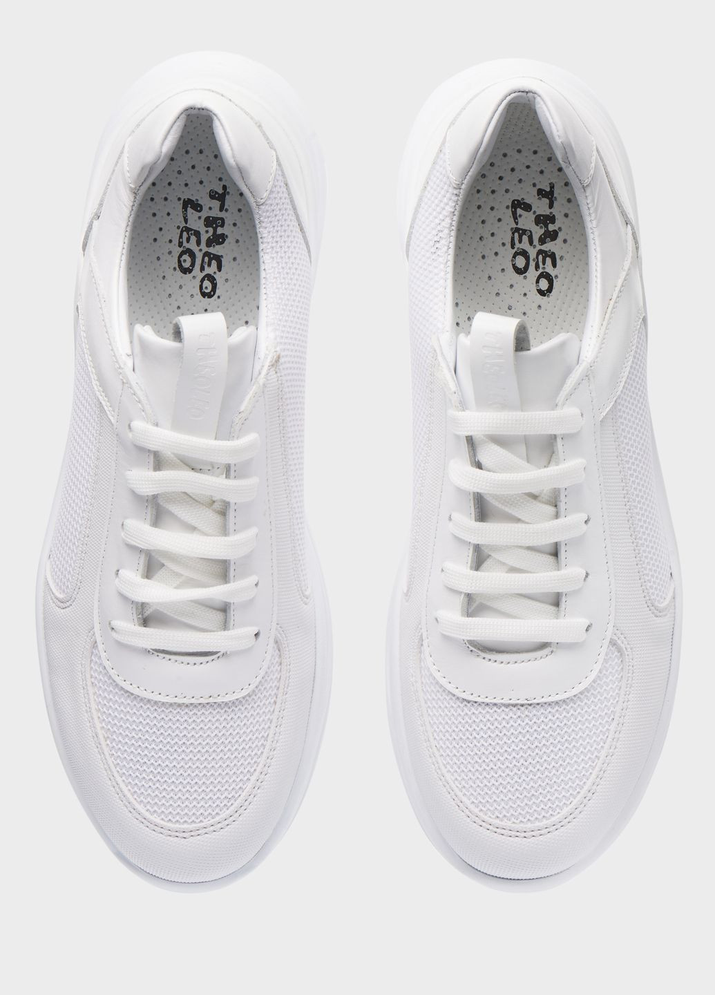 Білі осінні кросівки Theo Leo