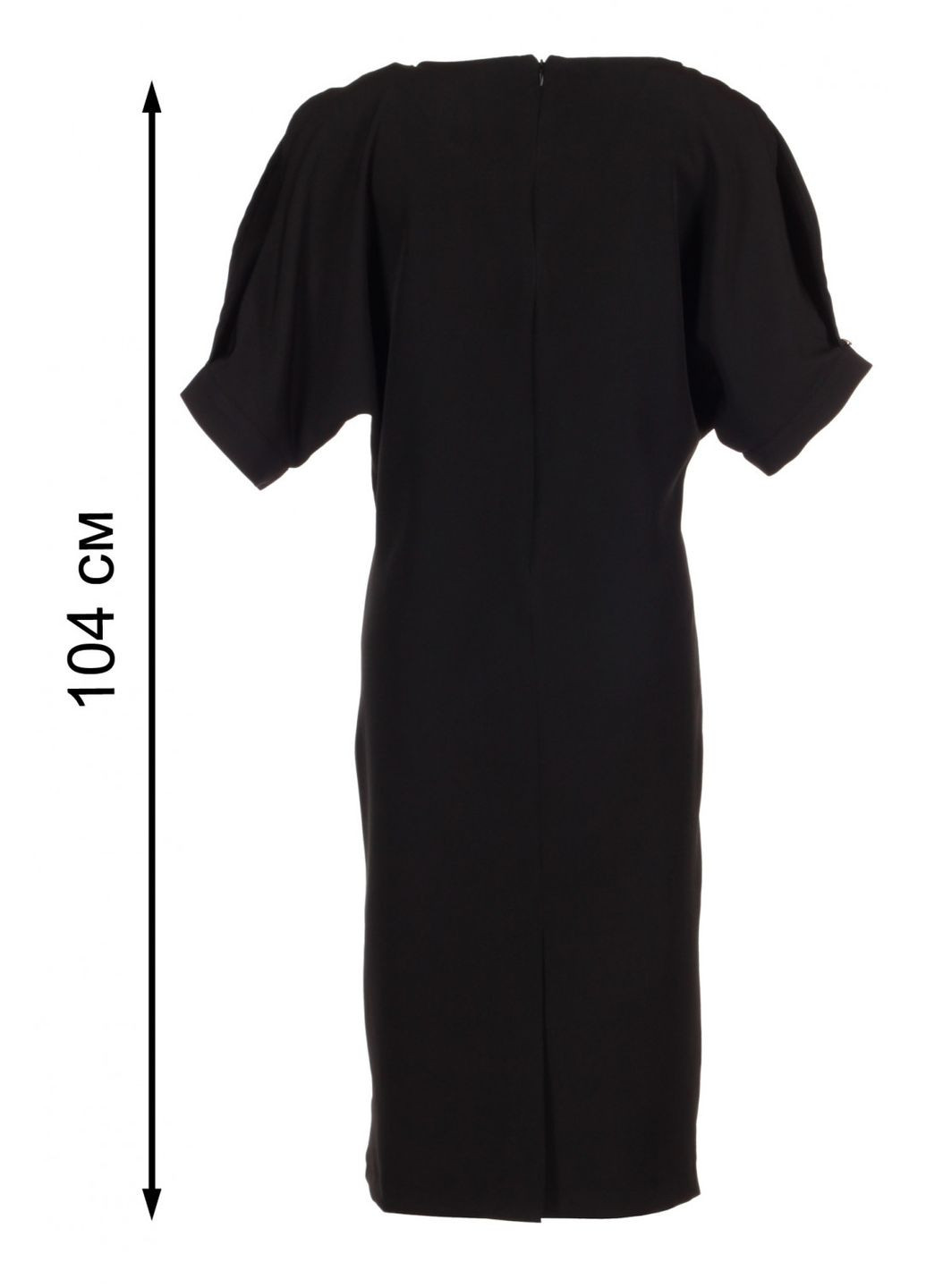 Черное повседневный платье с разрезами на рукавах (ll225620090) LadyLike