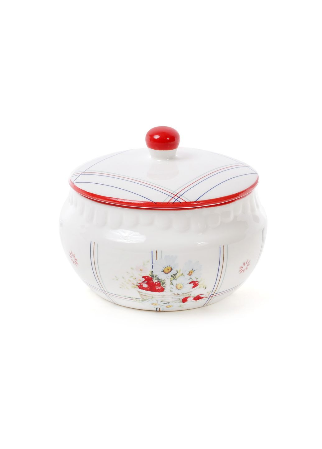 Банка фарфоровая 500мл с крышкой Земляничная фантазия BonaDi (296624465)