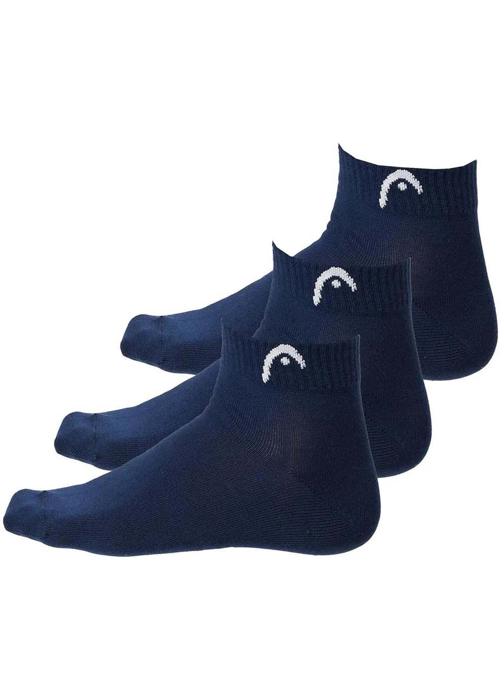 Тёмно-синие носки all sports training quarter 3p темно-синий Head однотонные (367192429)