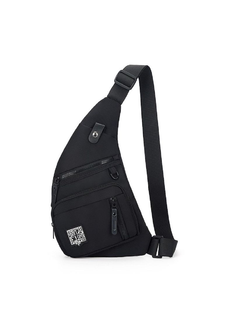 Тоненькая текстильная сумка-слинг черного цвета AT09-T-HD-23370 RoyalBag at09-t-hd-23370a (282823923)