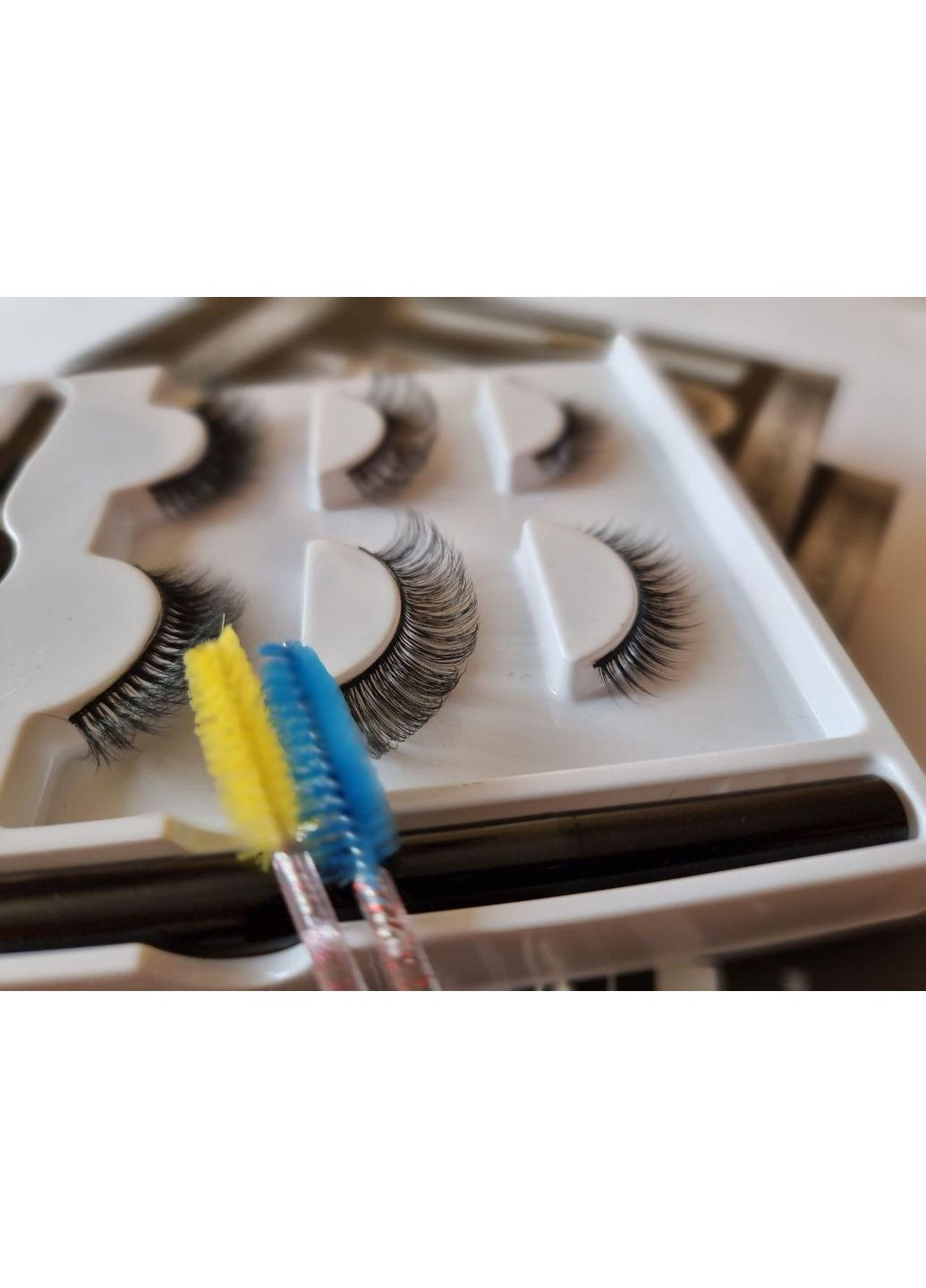 Наращивание многоразовые ресницы Микс2: Классика / Кукла / Лисичка + Маркер подводка для надевания Magnetic Lashes (366668543)