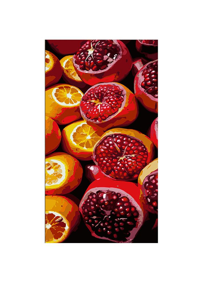 Картина по номерам для взрослых Сочные гранат и апельсин акриловая для дома см WW212 Strateg (362423156)