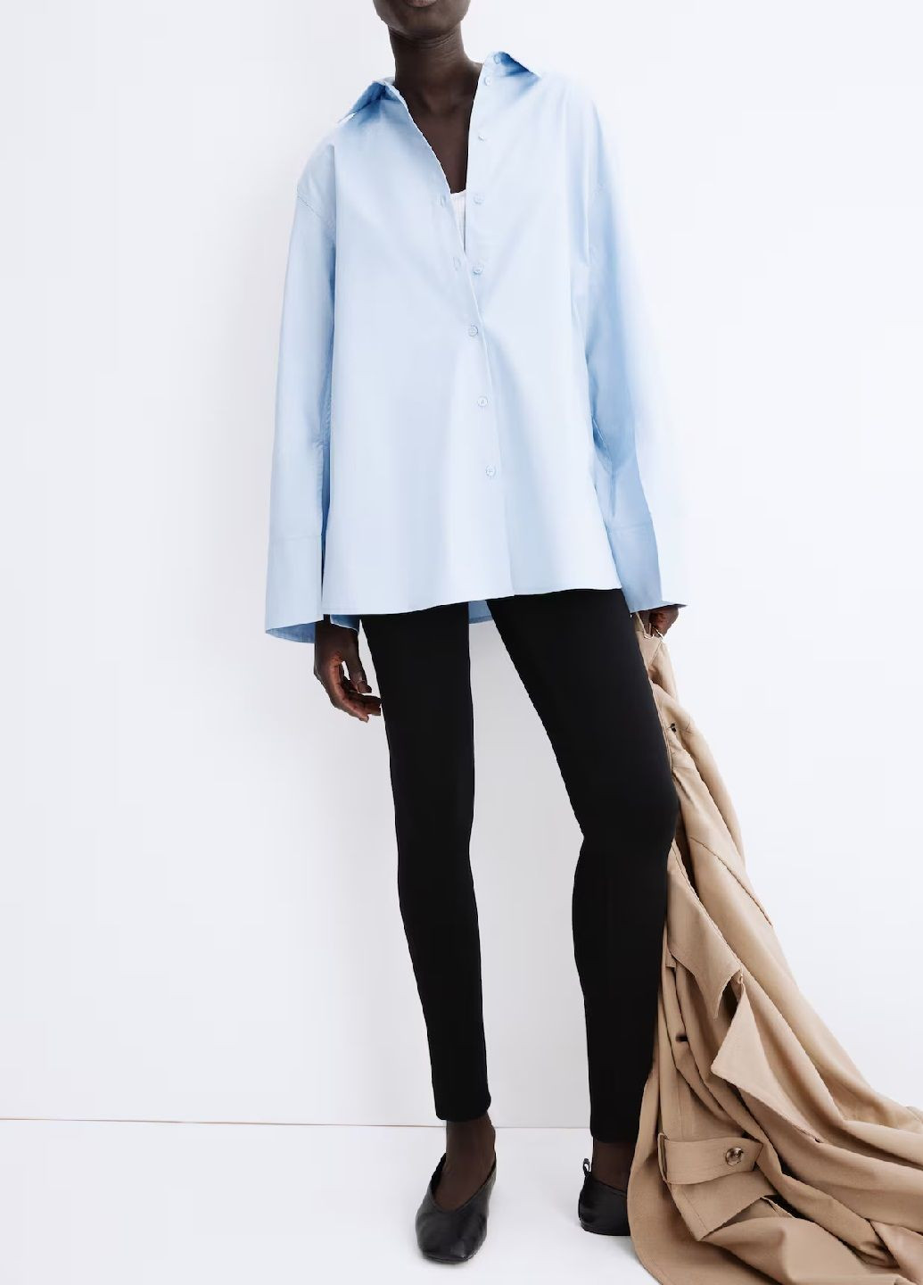 Черные демисезонные леггинсы H&M