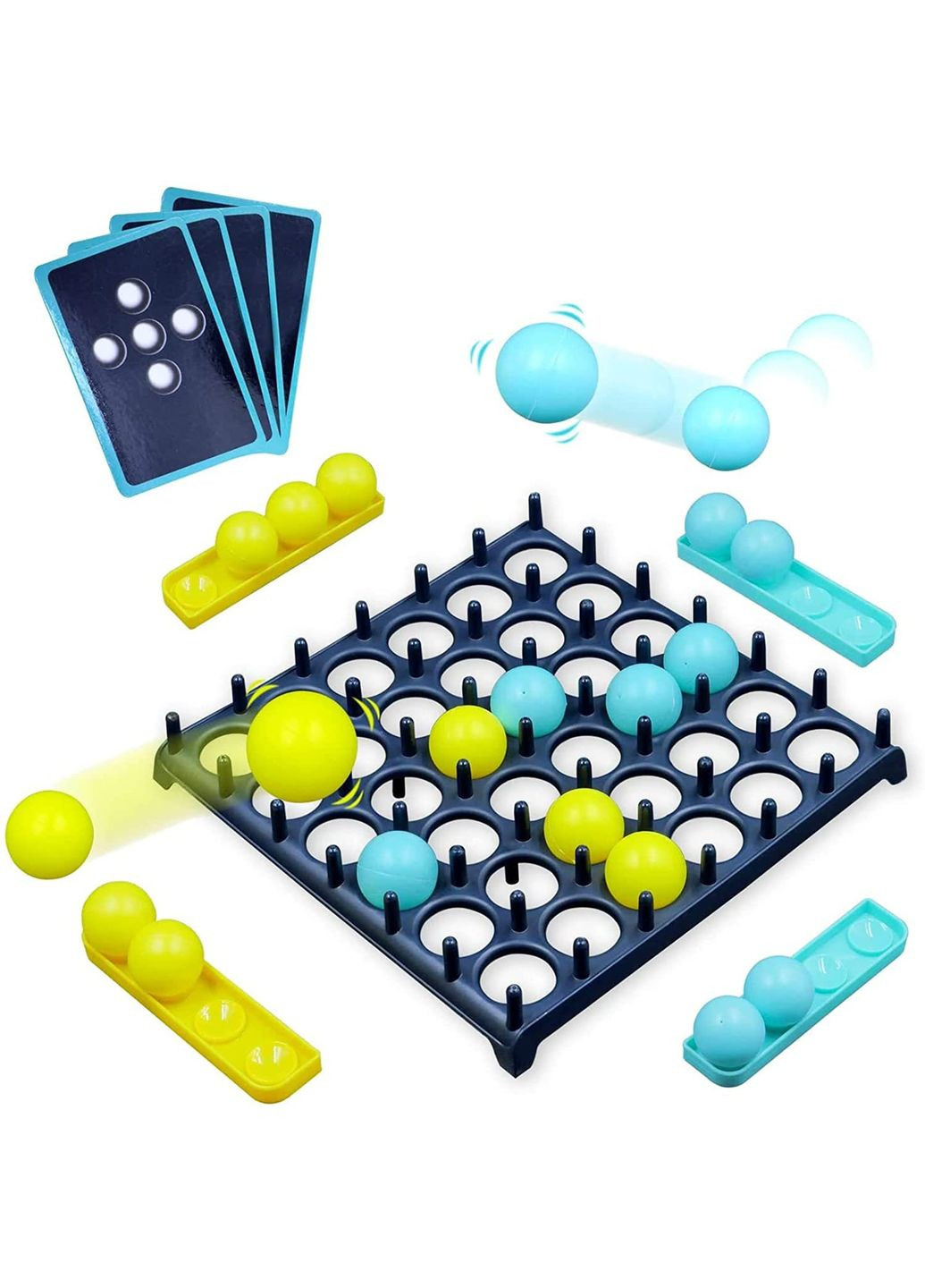 Настільна гра BOUNCE GAME для всієї родини та вечірок зі стрибаючим м'ячем, весела гра з м'ячем, гра-стрибун No Brand (362453331)