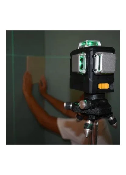 Лазерный уровень Deko 3D Бирюзовый луч 12 линий + штатив 1.02м No Brand (396518010)