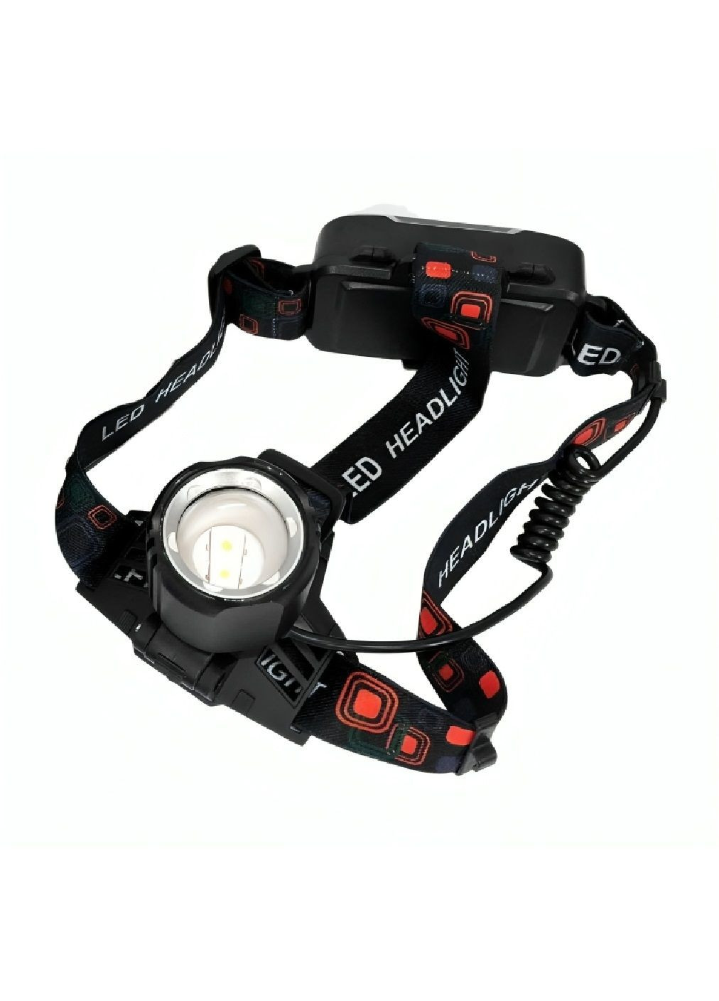 Ліхтар налобний світлодіодний акумуляторний з білим зеленим кольором світіння функцією зум для бігу риболовлі (479366-Prob) Unbranded (317365158)