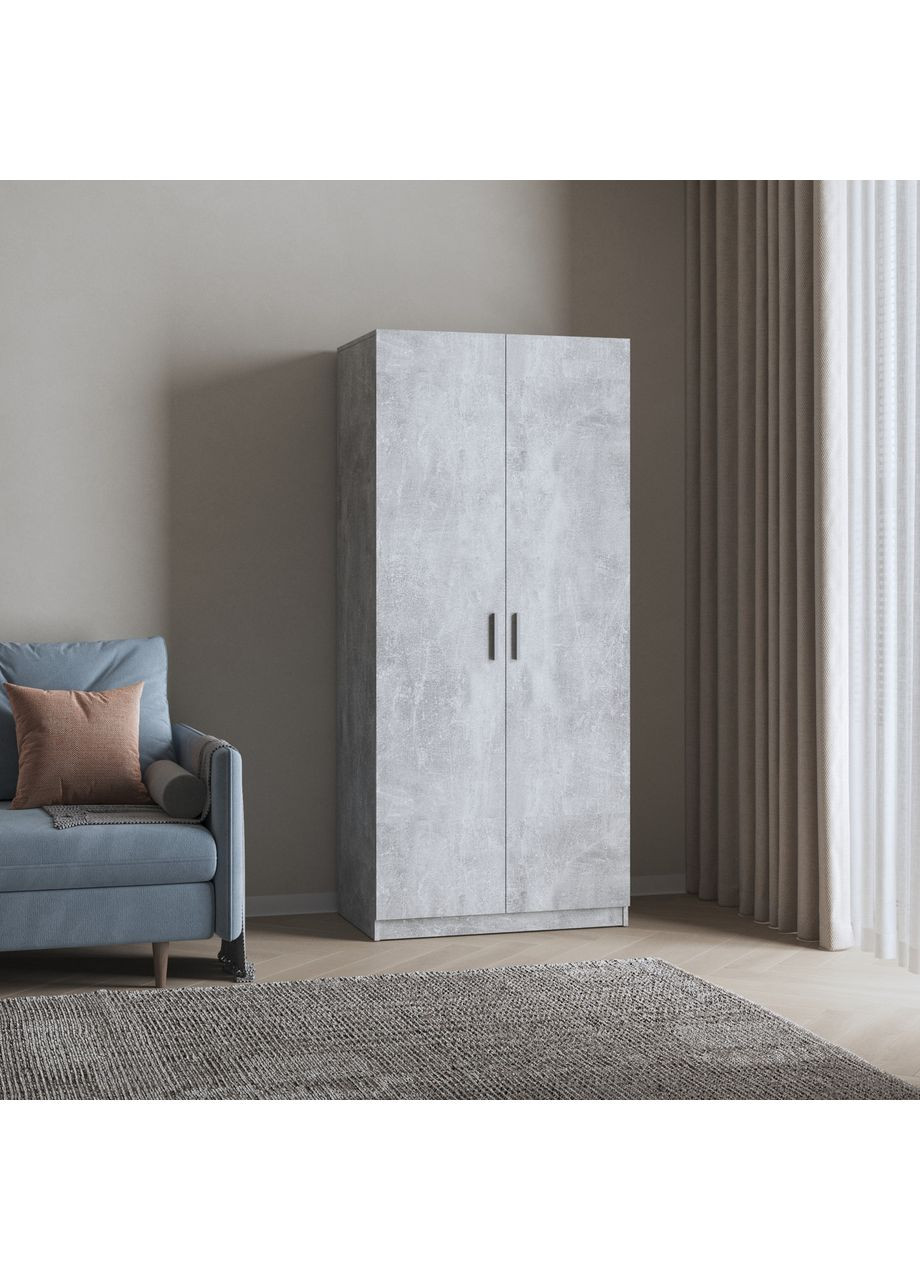 Відкривна шафа дводверна зі штангою та полицею в спальню 800x1810x500 (hm-54-bt) VAYS (363134775)