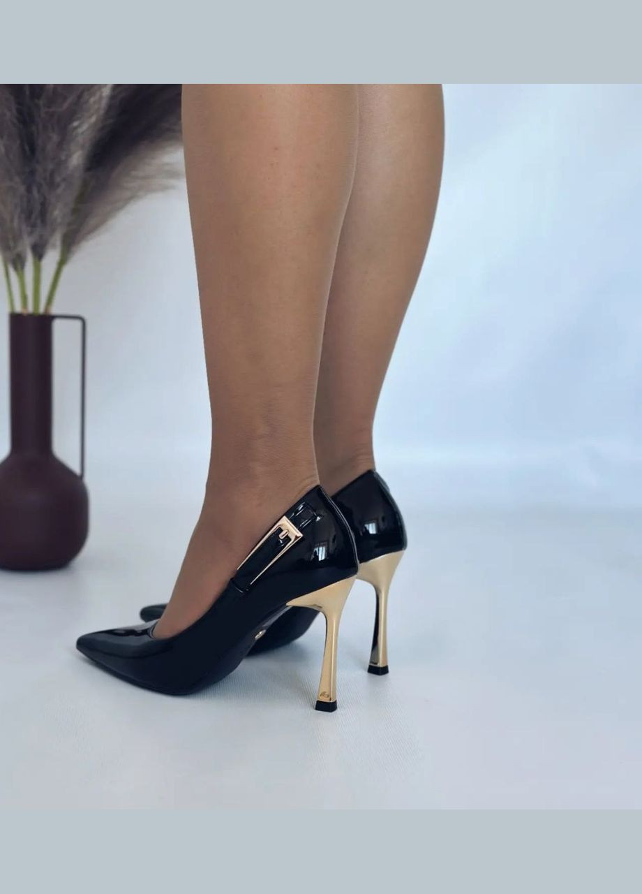 Yes Mile Женские чёрные лаковые туфли лодочки на каблуке шпильке лодочки черный з искусственная кожа, китай — всесезон (347151338)