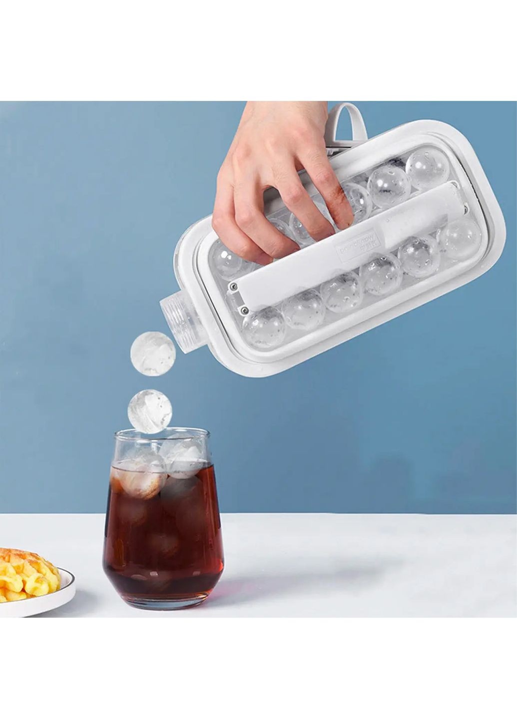 Форма для кубиків льоду портативна силіконова переносна пляшка на 17 кульок DIY ICE Kitchen Master (284281745)
