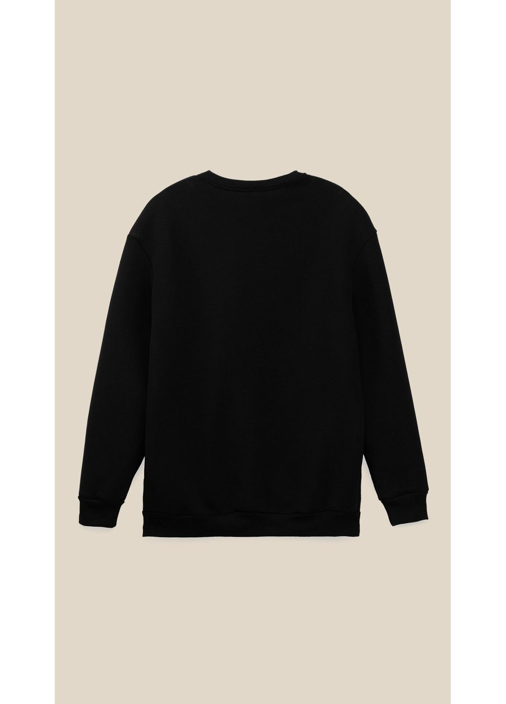 Черный свитшот однотонный мужской mbc02306 черный shop (2888000021021) LAWA однотонный (362914007)