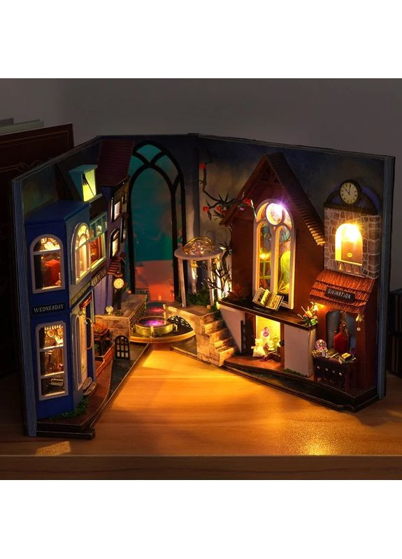 Бук Нук Магическая улица Book Nook Magic Spell Street книжный уголок DIY TC-24 + купол No Brand (362453144)