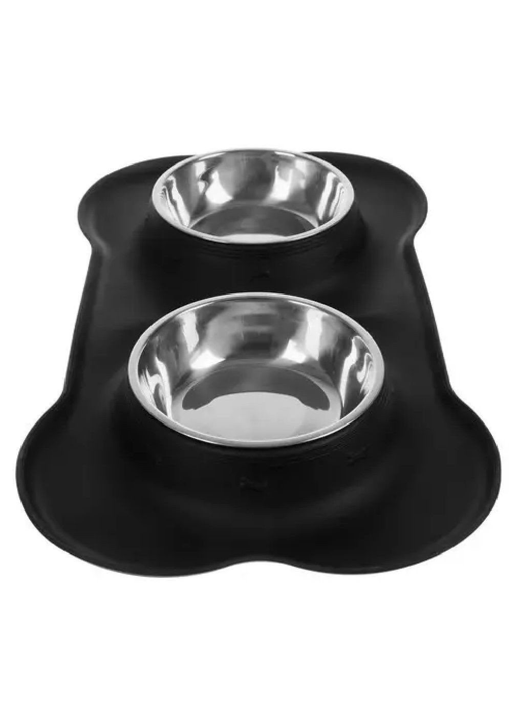 Набір комплект мисок посуду тарілок на силіконовій основі для тварин котів собак 450 мл 46х25х4,5 см (476592-Prob) Unbranded (285696184)