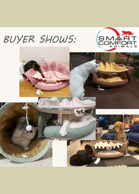 Будиночок для кота Smart Comfort Animals GX-77 рожевий ігровий Будиночок для кішки з секретним тунелем і спальним місцем Smart Comfort System (292632182)