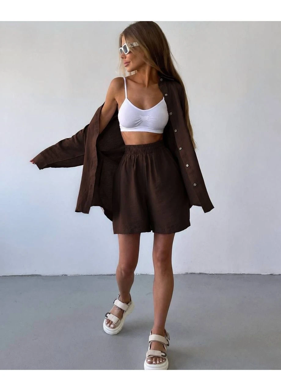 Женский костюм из жатки No Brand (390820883)