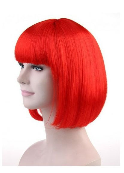 Парик карнавальный Каре красный No Brand (342065478)