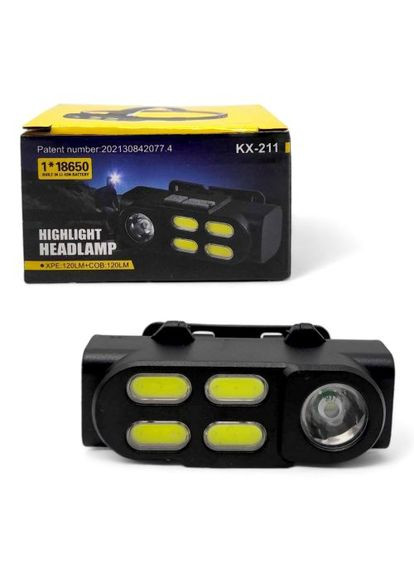 Фонарик налобный светодиодный MIC с аккумулятором USB ProDobro (367098051)